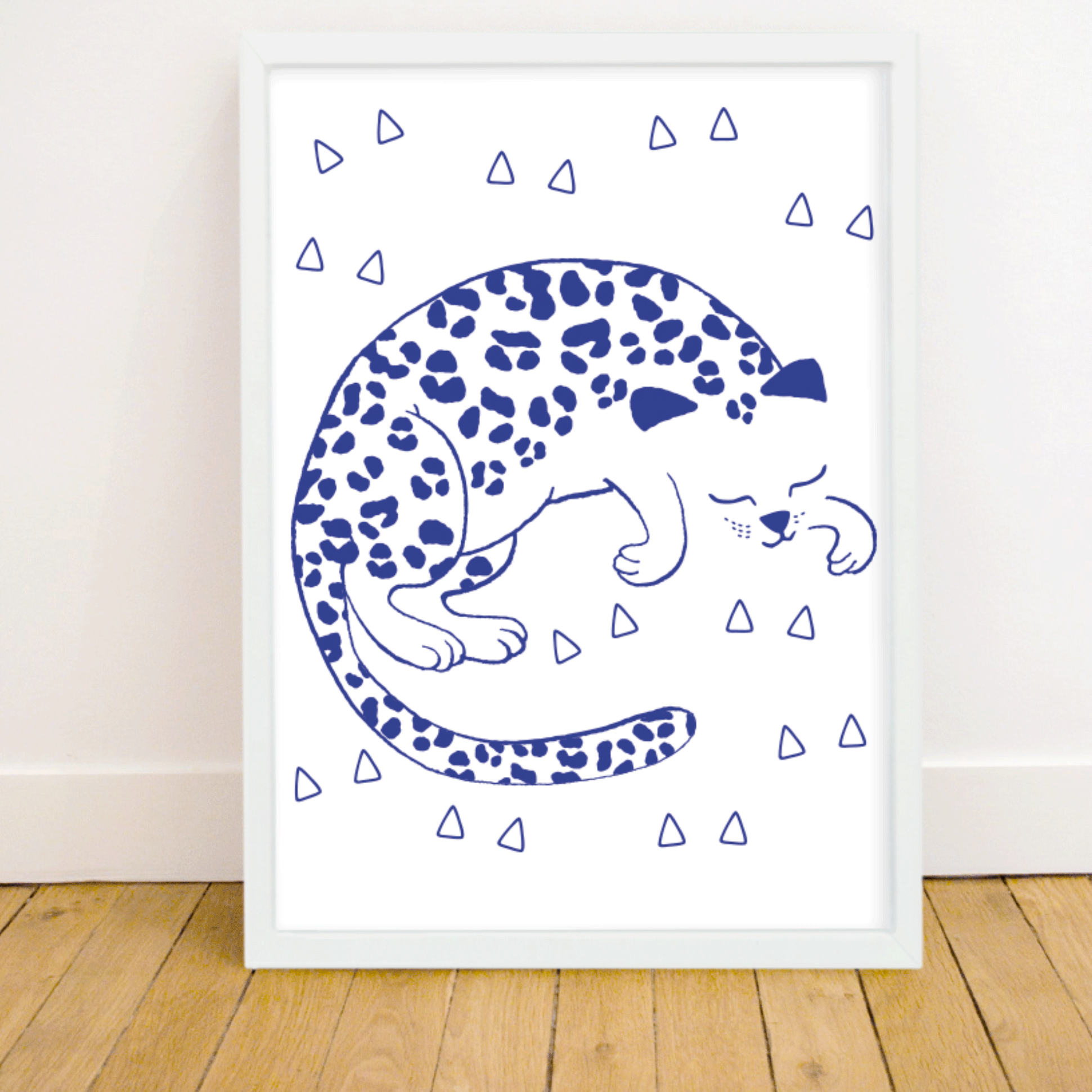 OMY nachtleuchtendes Schneeleoparden-Poster, das im Dunkeln leuchtet: Schneeleopard und Katzenköpfe leuchten grün