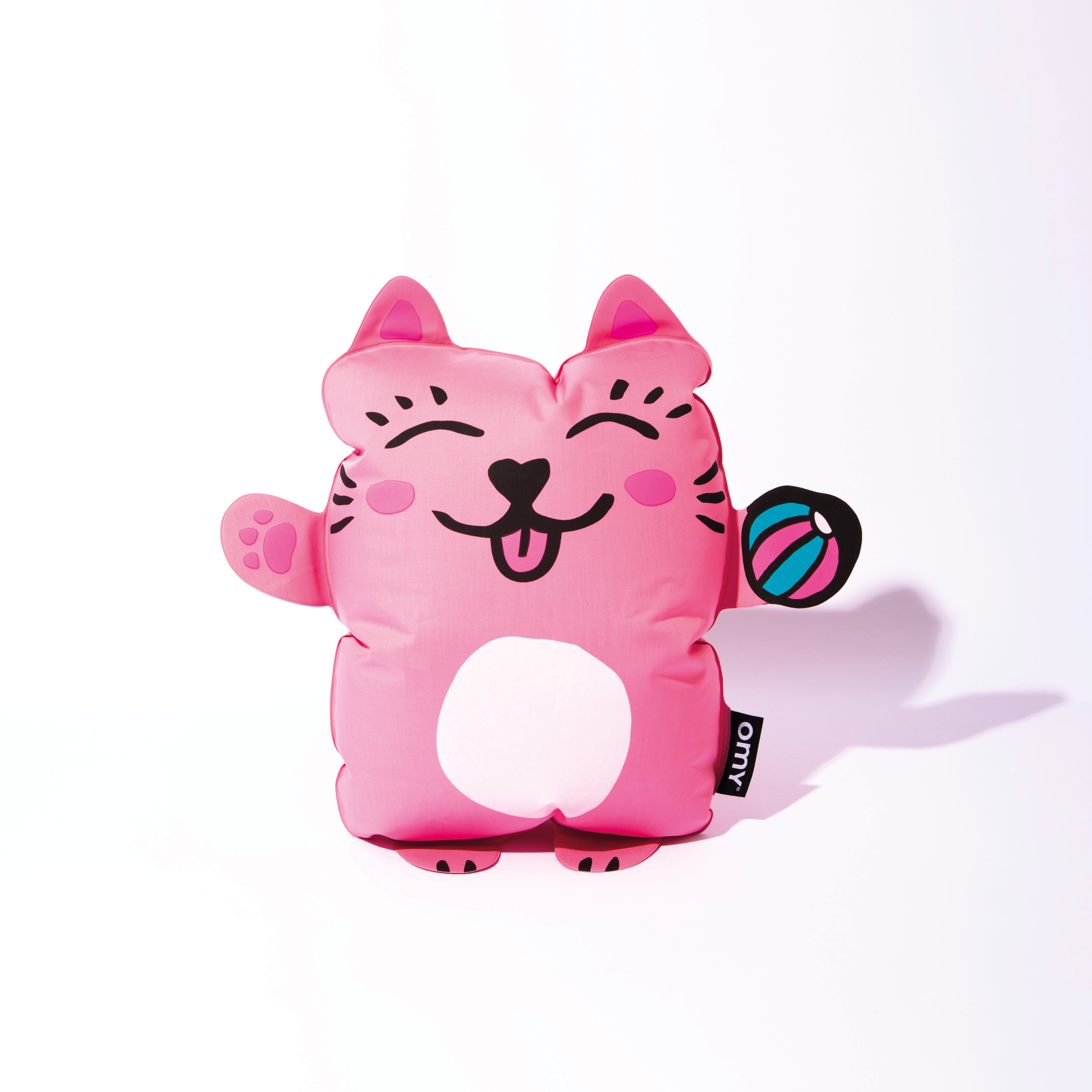 Super coussin gonflable OMY Kitty – Design chat kawaii rose pour une déco originale