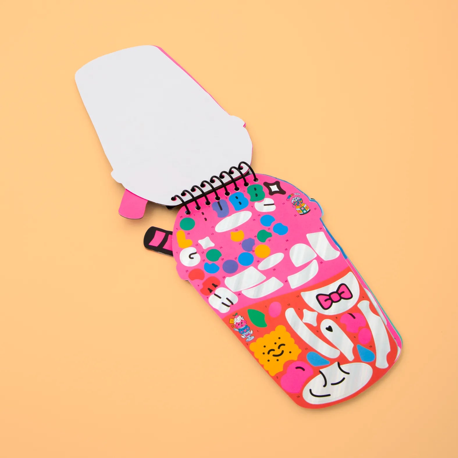 Intérieur carnet stickers by number bubble tea