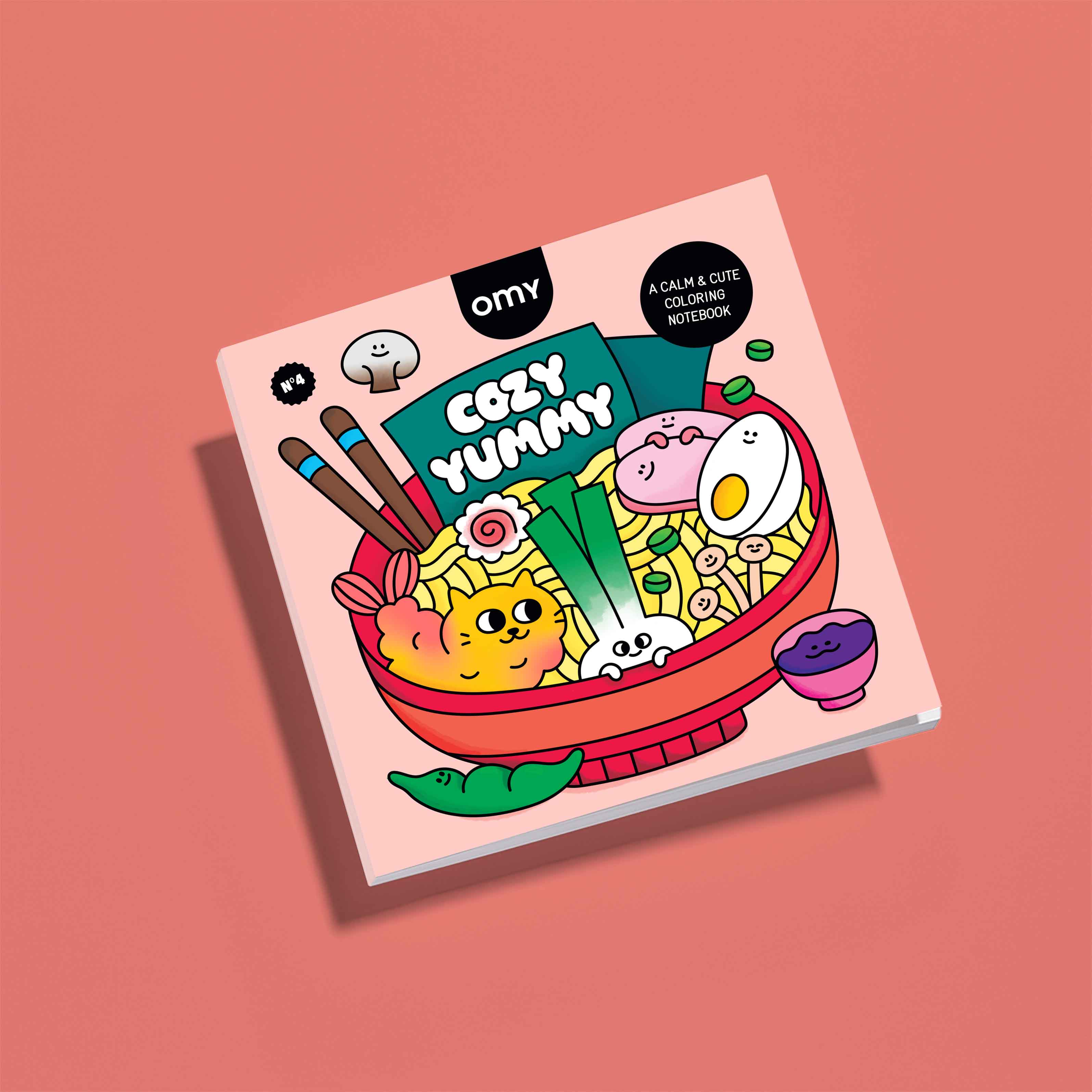 Cahier de coloriage Cozy Art Yummy OMY – illustrations food gourmandes et mignonnes