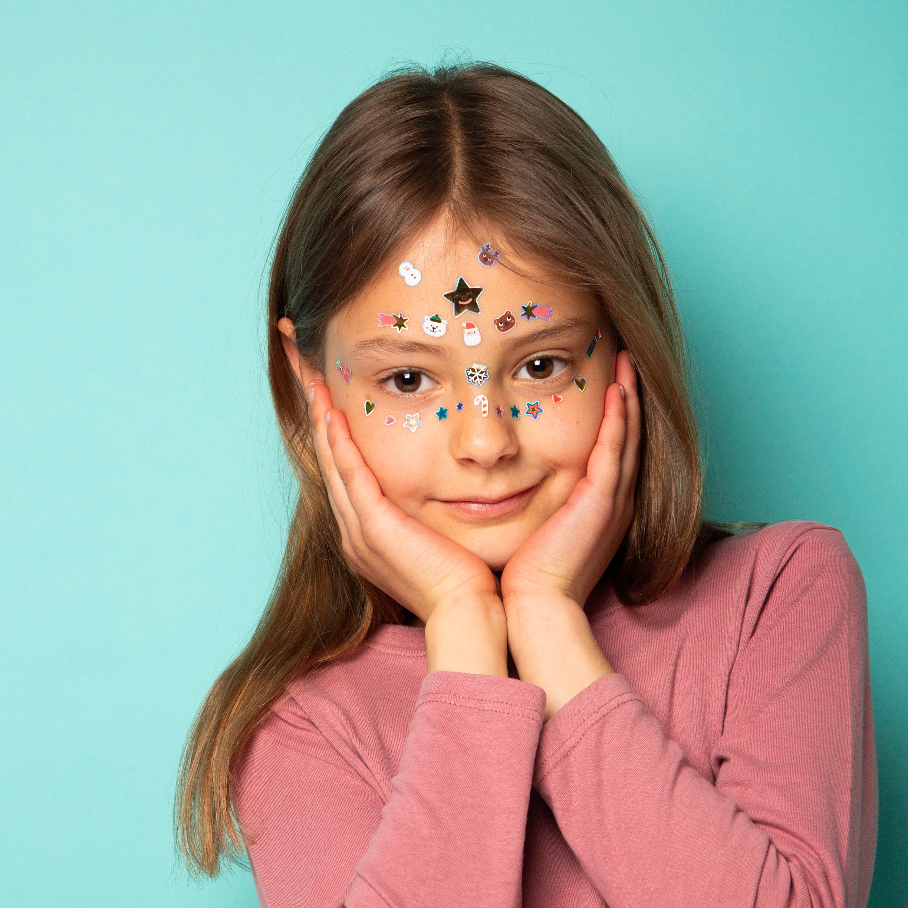 Planche Face Stickers OMY MAGIC TREE Autocollants festifs pour maquillage de Noël