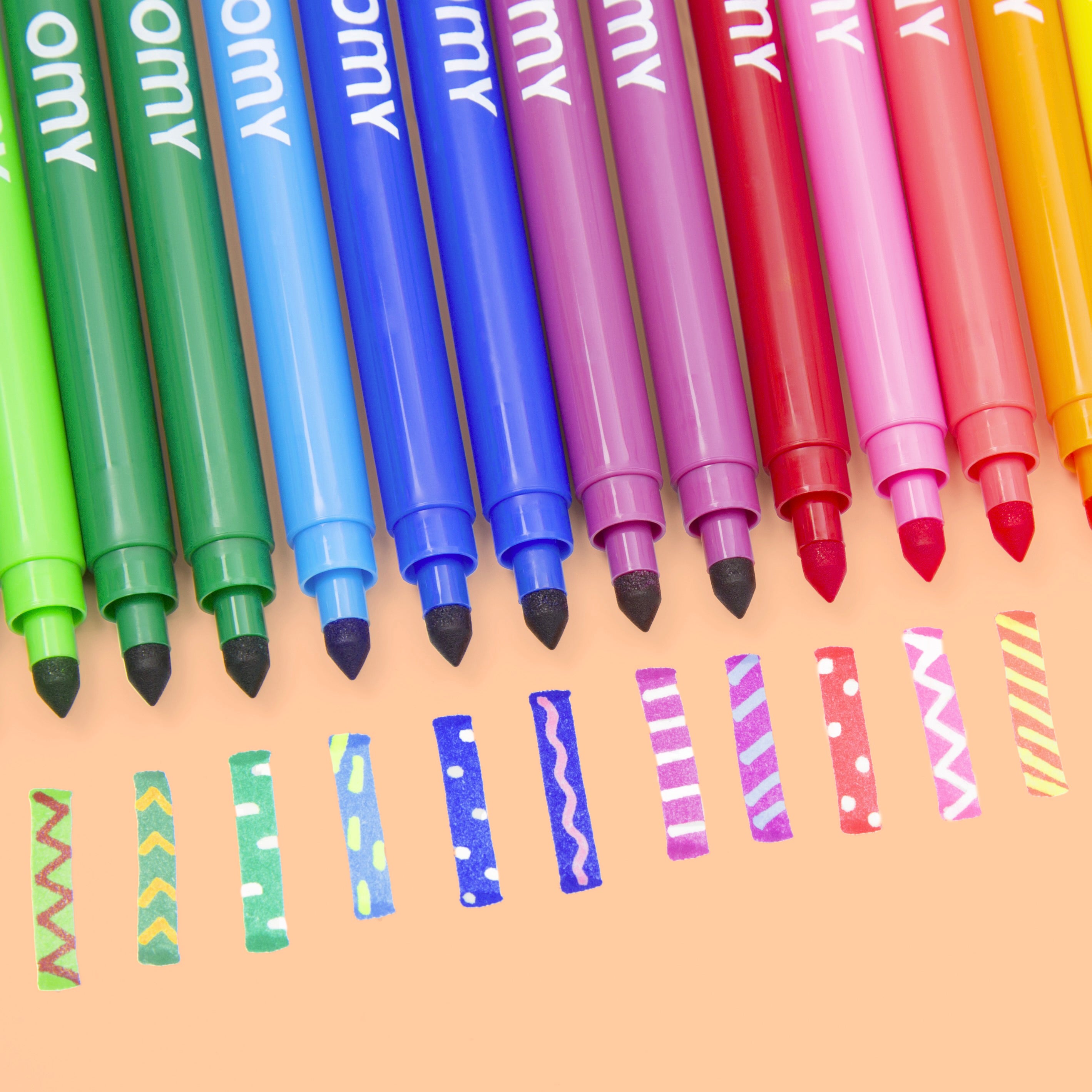 Feutres magiques OMY – 16 couleurs fluos effaçables pour dessins enchantés