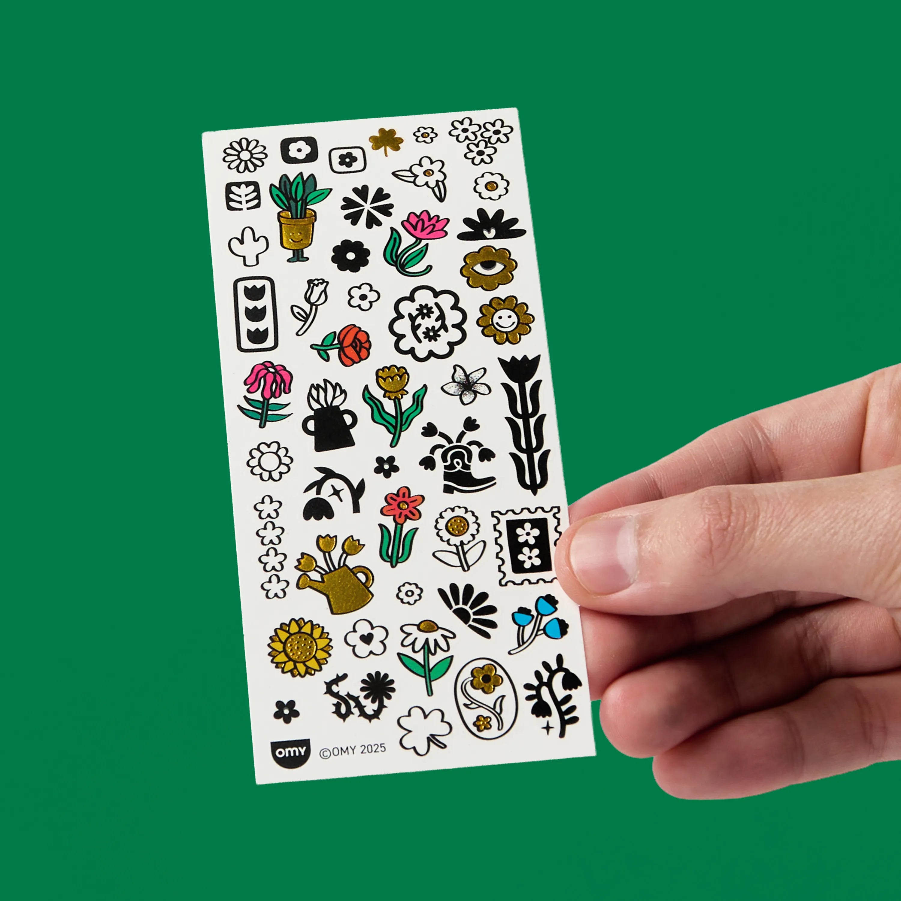 Plaquette flash tattoos flower pop