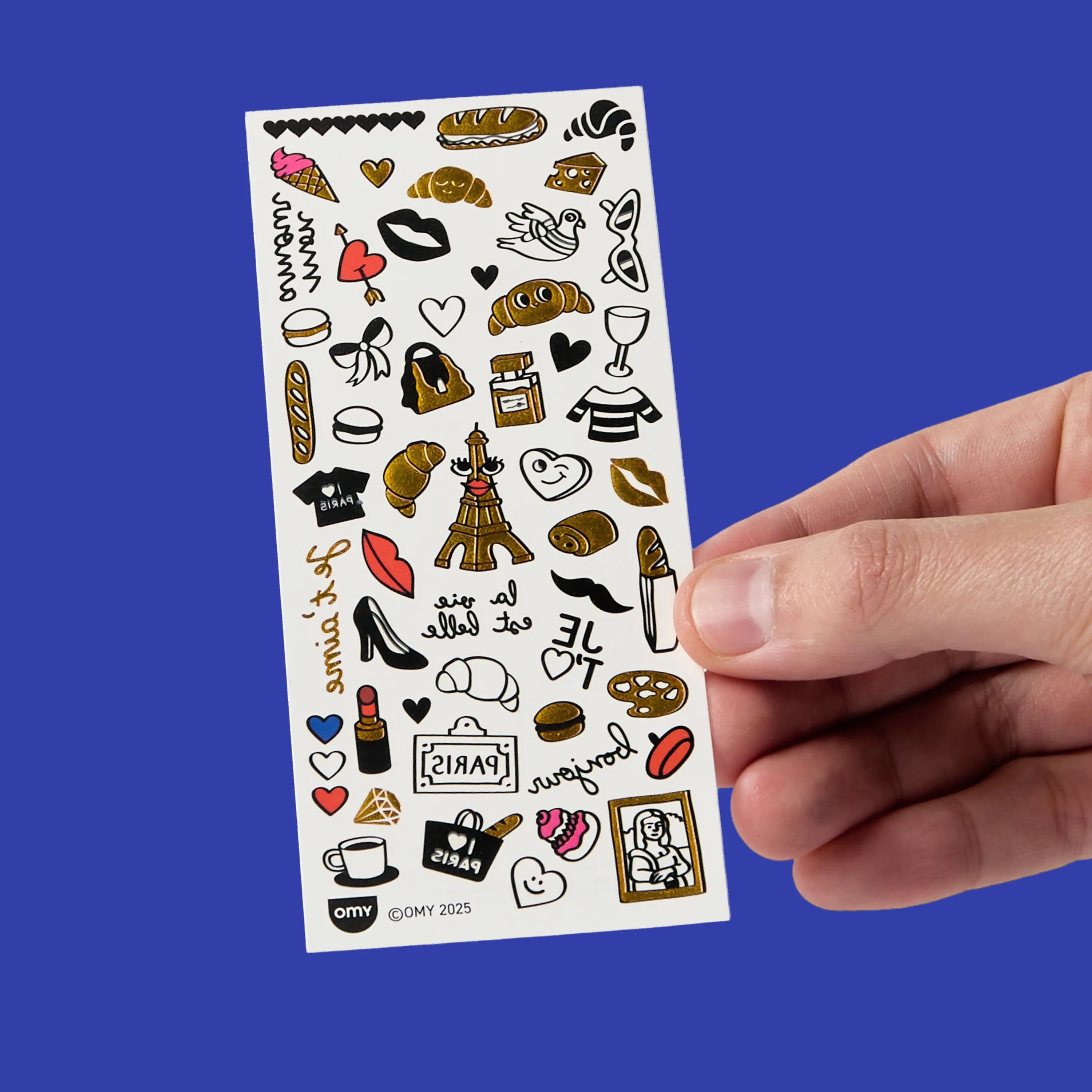 Plaquette flash tattoos i love paris