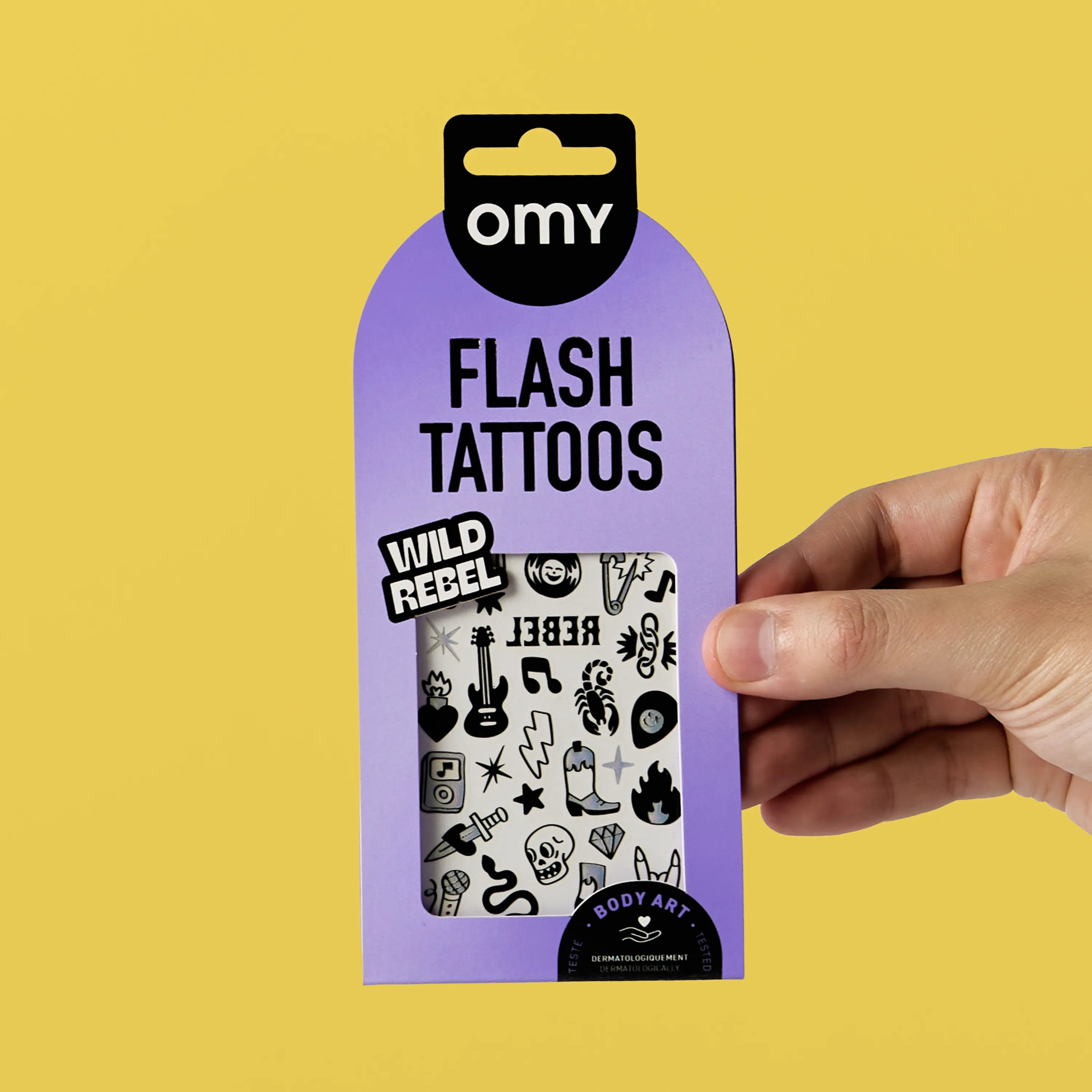 Packshot avant flash tattoos wild rebel