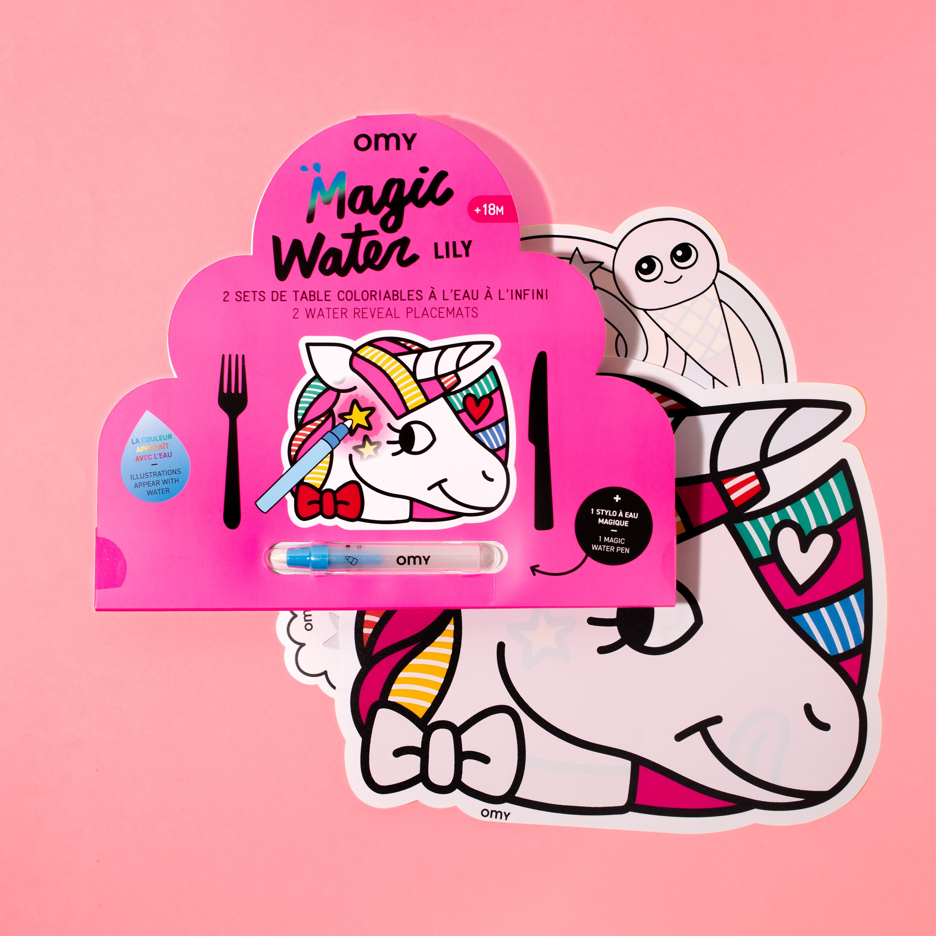 Lily - Sets de table à colorier à l'eau