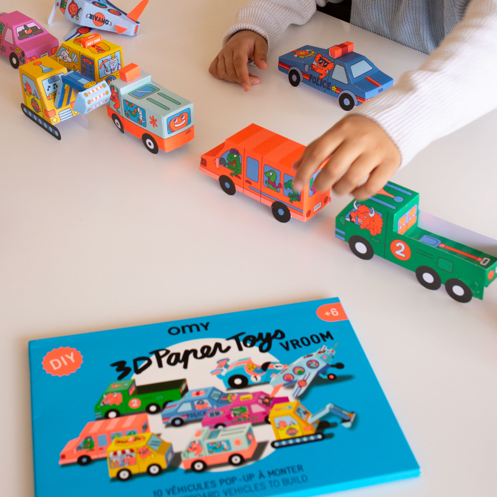 Vehicles - Paper Toys | Construction Kit | Omy Maison Official Website