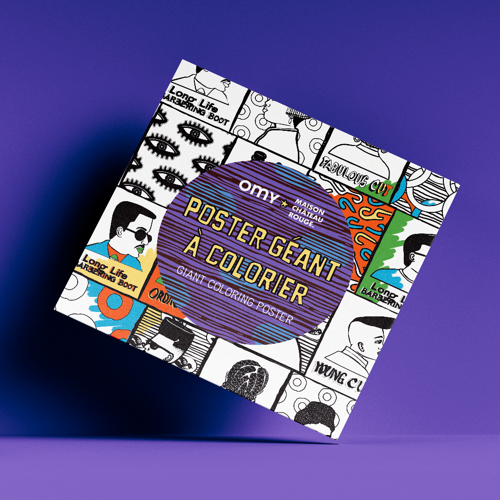Poster géant à colorier OMY x Maison Château Rouge – Design inspiré de la culture africaine
