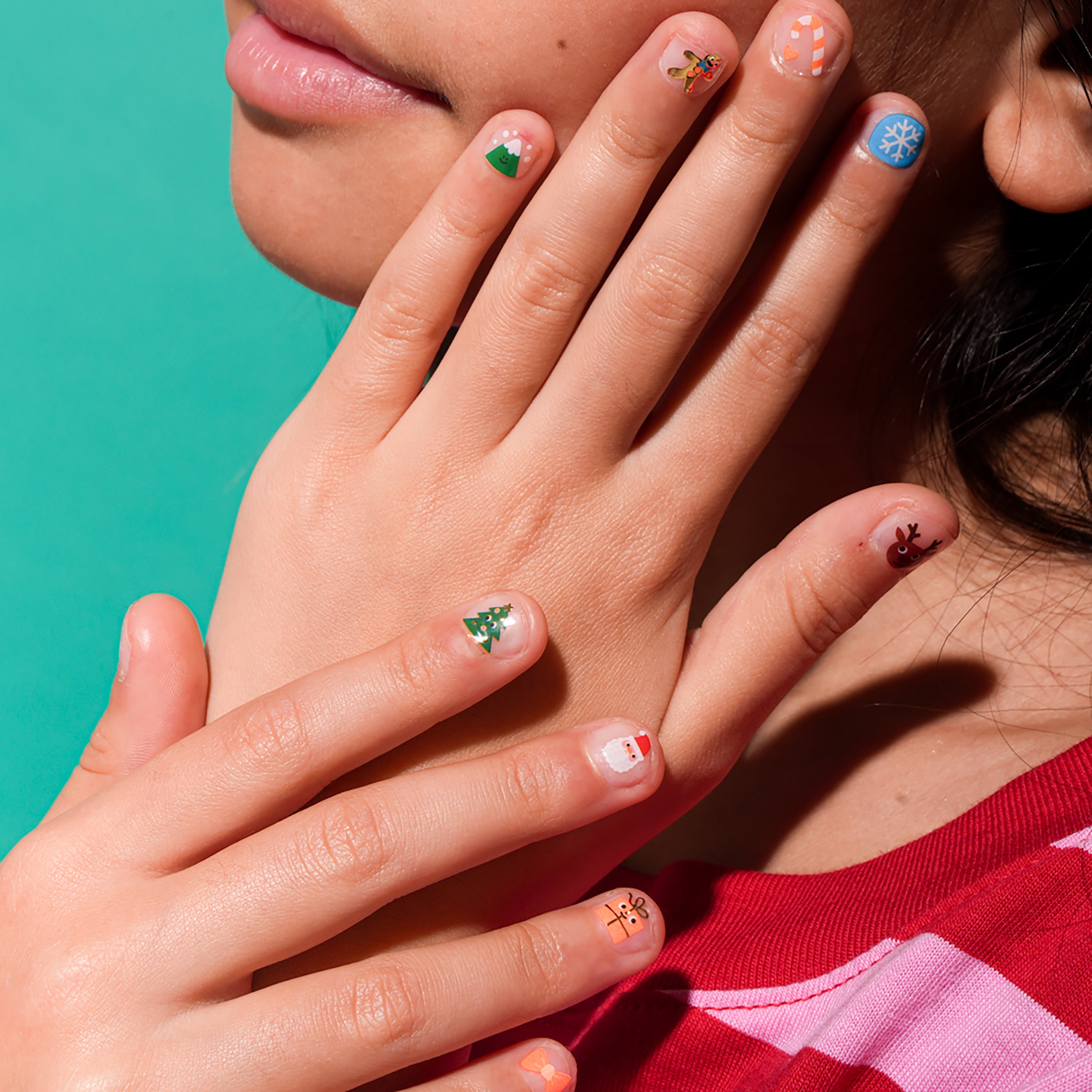 Gommettes ongles OMY HO HO HO – Décoration mignonne pour fêtes de fin d’année