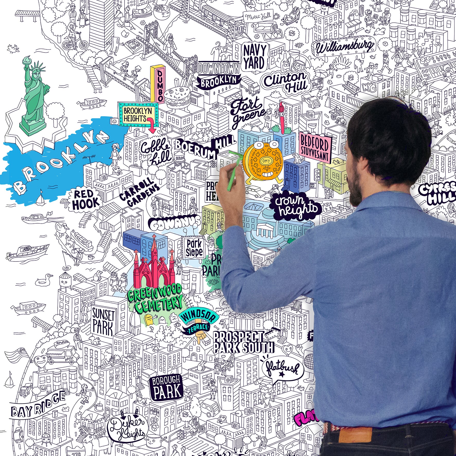 Brooklyn - XXL-Ausmalrolle