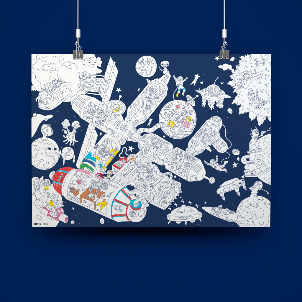 Space station + stickers - Poster géant
