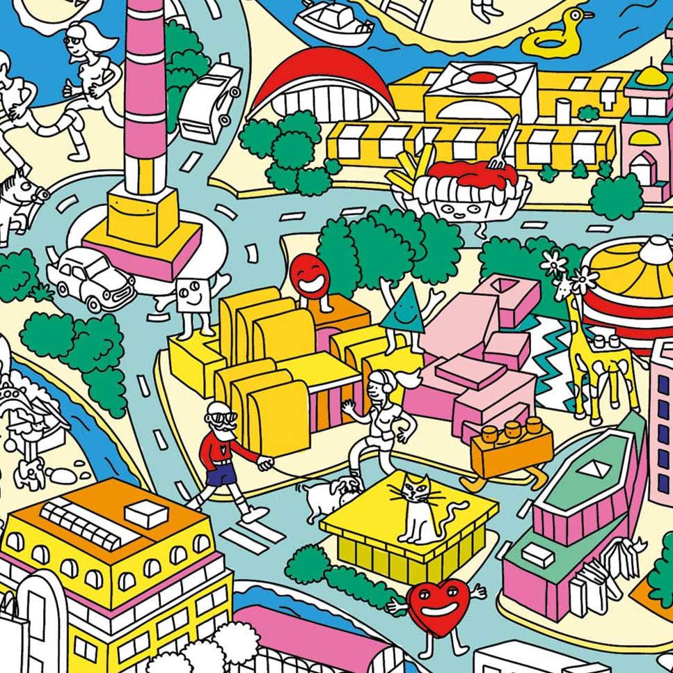 : Zoom sur les monuments emblématiques de Berlin à colorier avec détails humoristiques