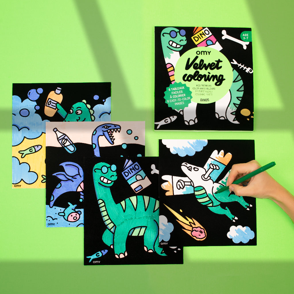 Coloriage velours - Dinos
