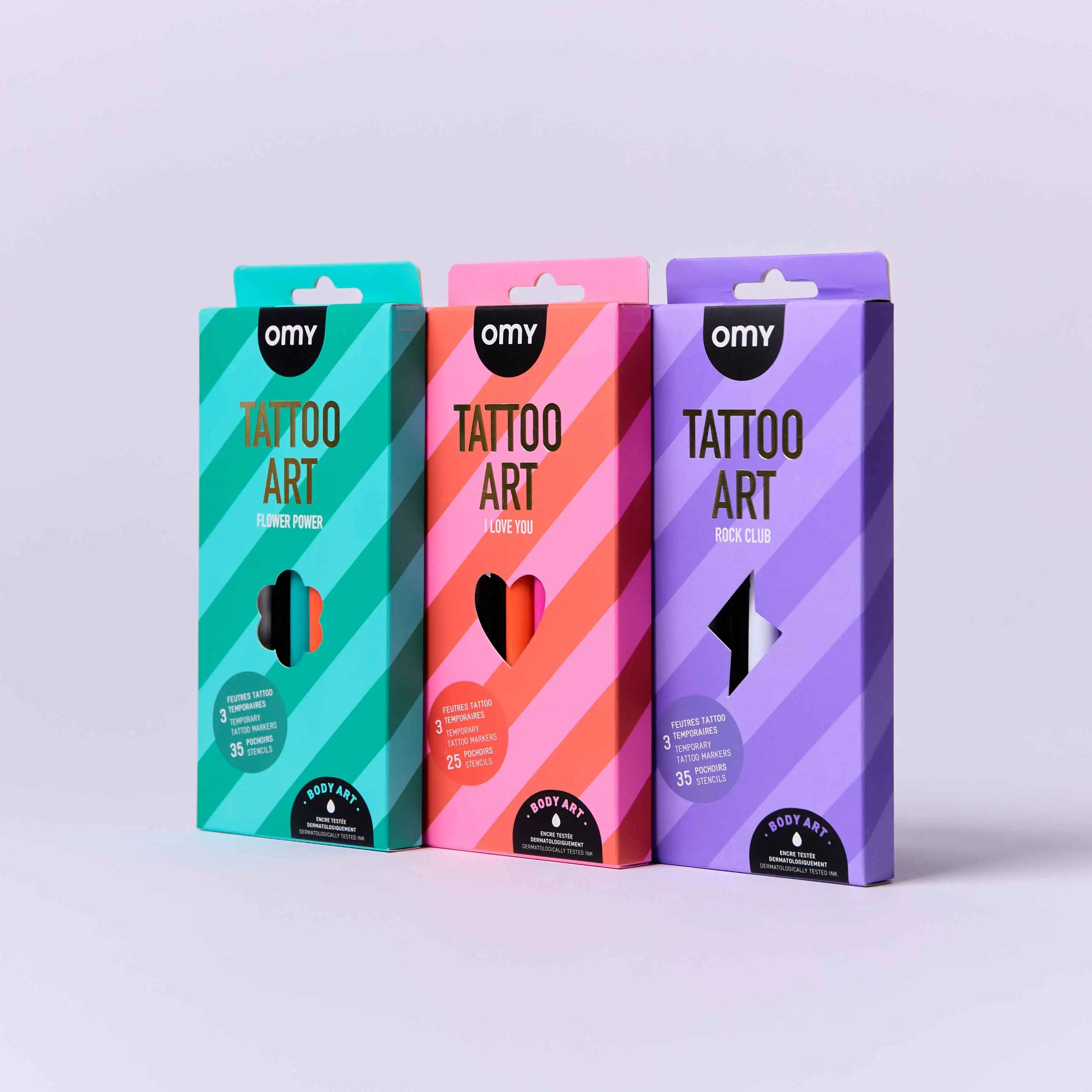 3 pack Tattoo Art OMY