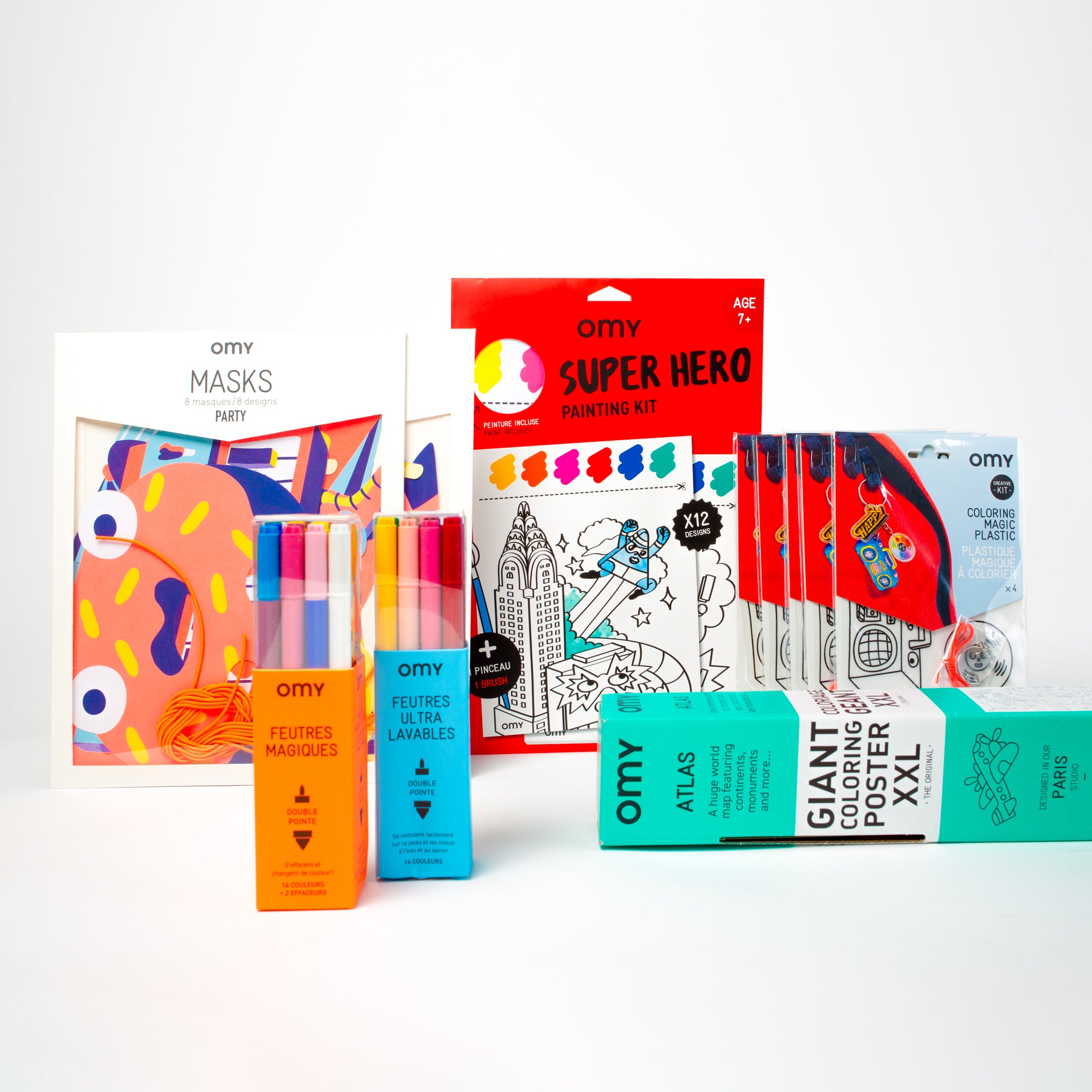OMY Coloring Party - Kit for 10 Children from 6 years old