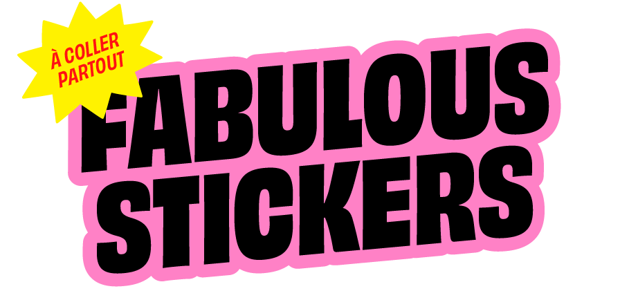 Logo Fabulous Stickers, collection de stickers fun, colorés et fluorescents à coller partout