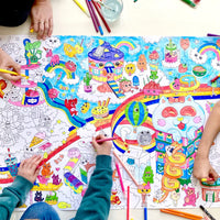  Coloriage du poster géant Kawaii – Univers mignon et fantaisiste à compléter 
