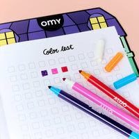 Detail of a coloring activity on the OMY “Paris Baguette” shop.