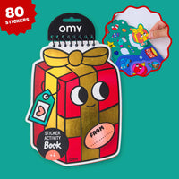 Sticker Activity Book Noël OMY con 80 sticker riposizionabili per decorare scene natalizie.