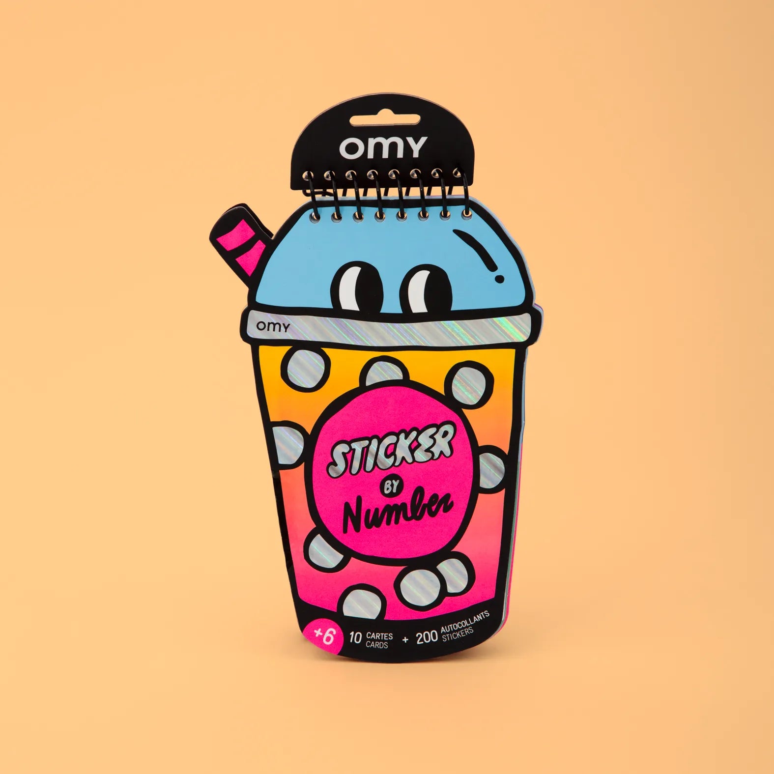 Carnet stickers by number bubble tea