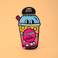 Sticker by Number notebook bubble tea