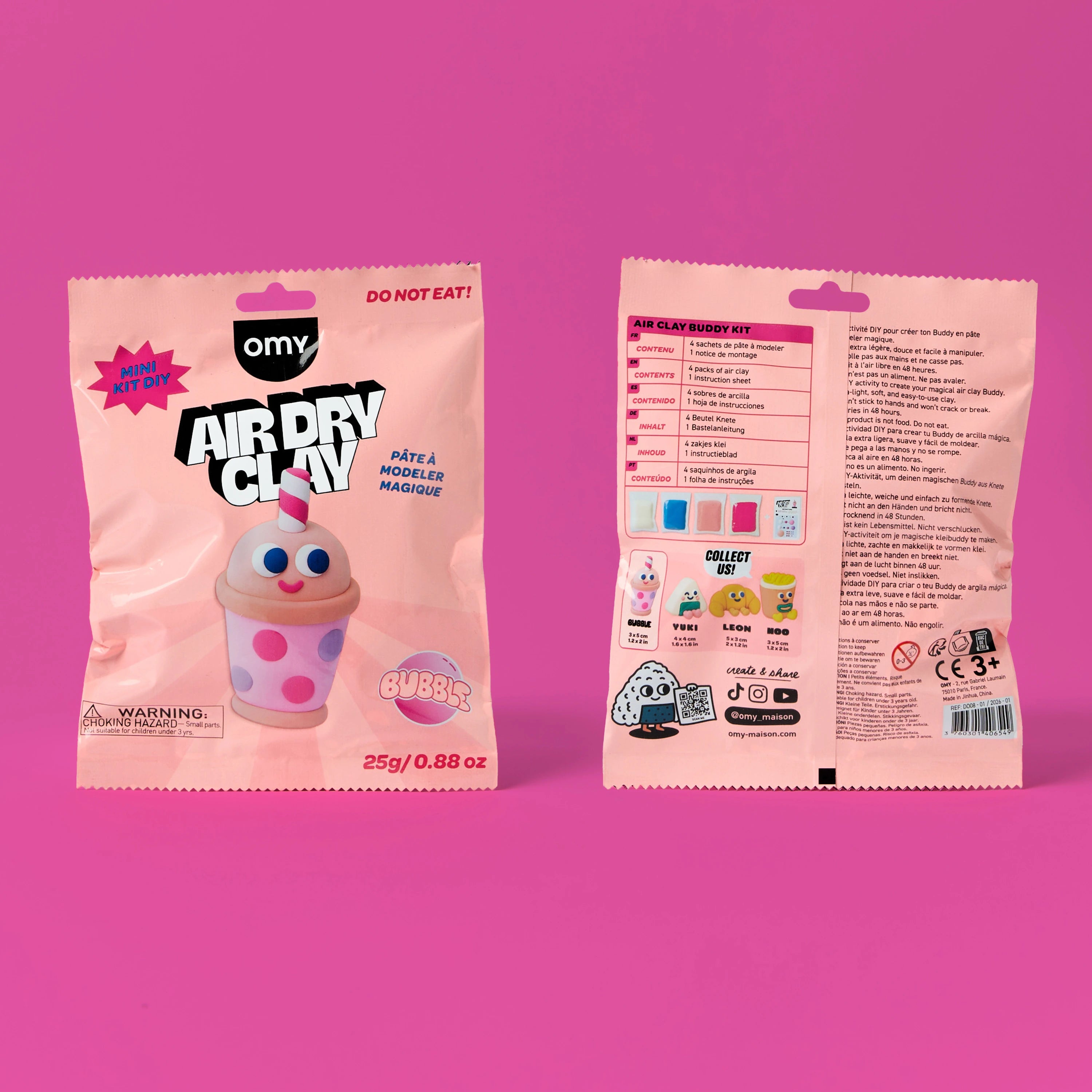 Packaging Air Dry Clay Bubble