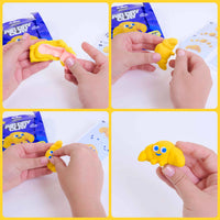 Fasi di creazione del personaggio Léon con la pasta da modellare autoindurente OMY Air Dry Clay