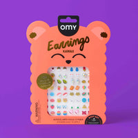 OMY Kawaii Earring box, kids' sticker jewelry, fancy ear sticker packaging