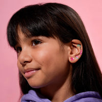  Profil enfant avec boucles d’oreilles autocollantes OMY Lily – Bijou sûr dès 3 ans