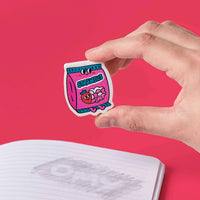 OMY Betty eraser shaped like a strawberry package held in hand, creative stationery