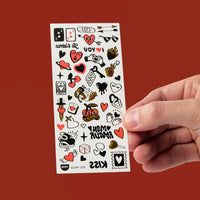 Plaquette flash tattoos crazy in love