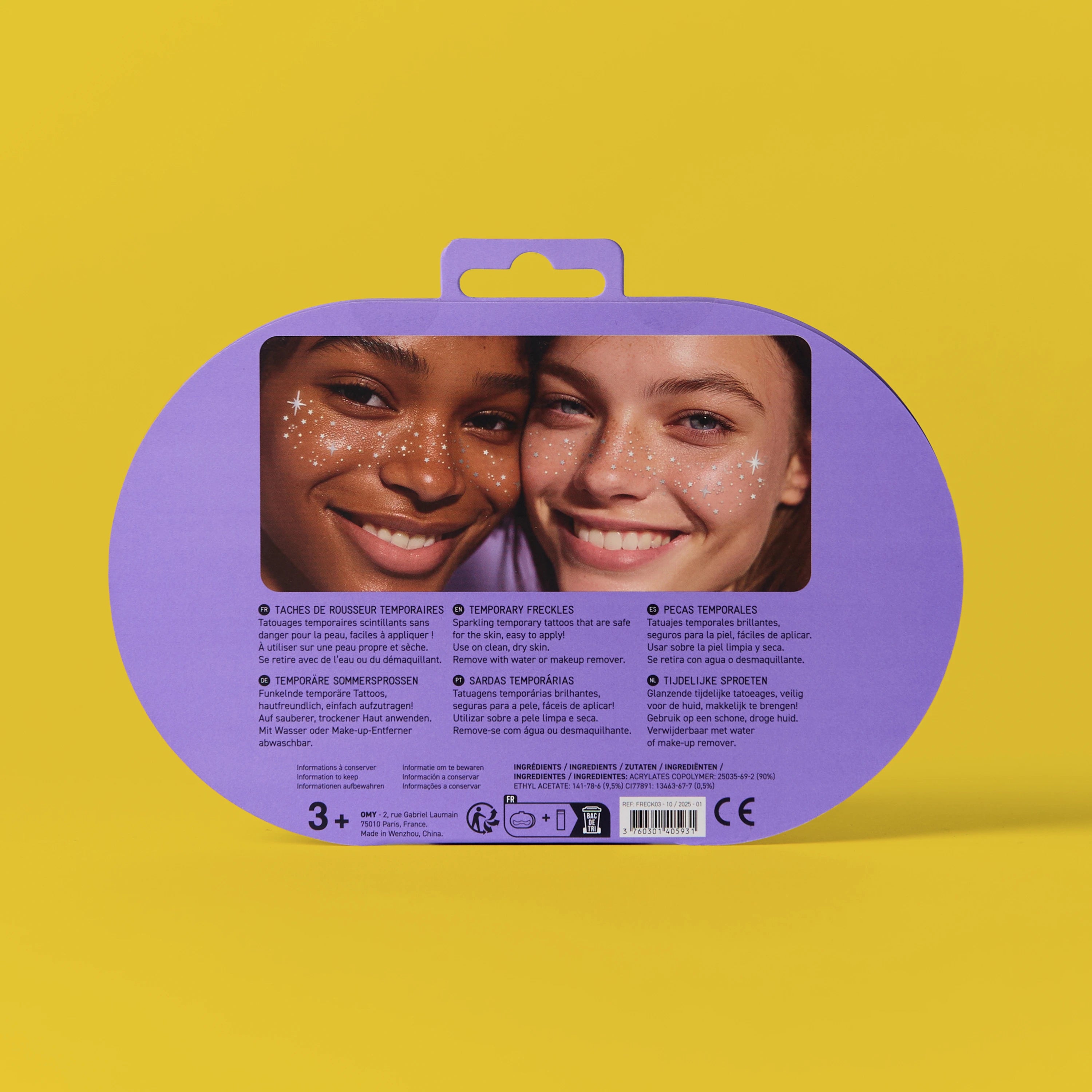 Packshot après freckles tattoo cosmic queen