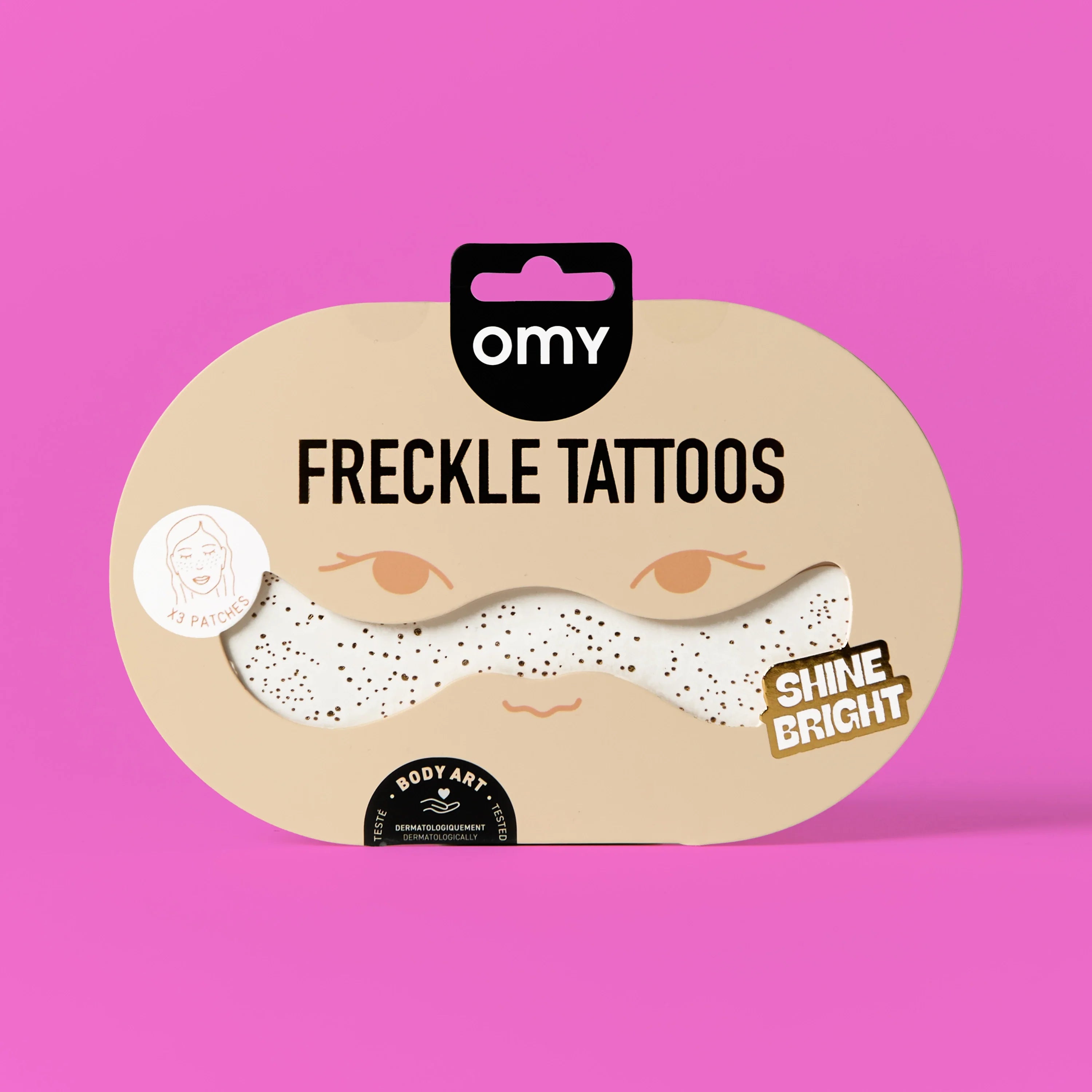 Packshot frontal del tatuaje Freckles Shine Bright