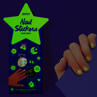 Nail Stickers OMY Glow Party brillent dans le noir – Gommettes phosphorescentes ongles