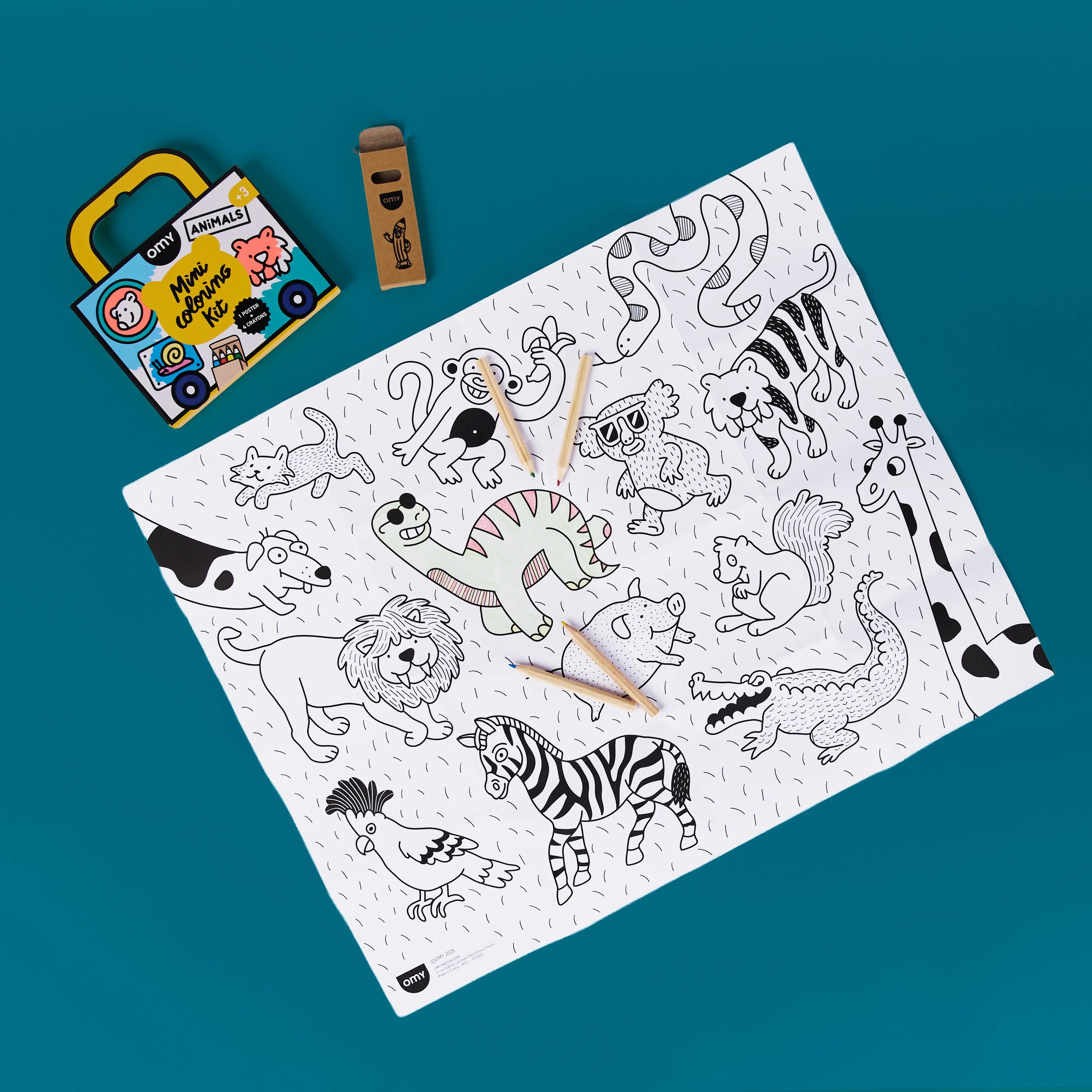 Mini coloring kit animals intérieur