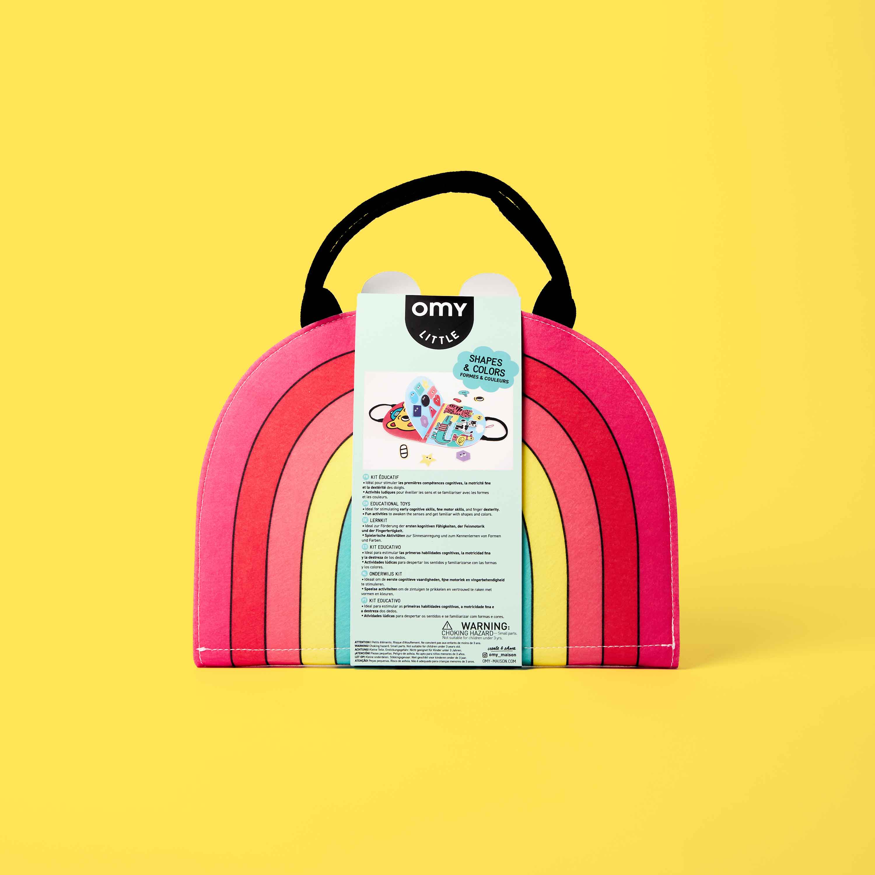 Dos du kit éducatif Montessori Shapes & Colors OMY – contenu et informations produit