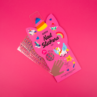 Lily unicorn-themed nail stickers for kids - fun OMY France stickers