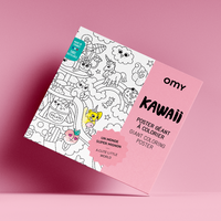 Boîte du poster géant à colorier Kawaii – Design OMY inspiré du Japon