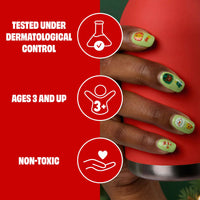 Stickers para uñas OMY probados dermatológicamente, no tóxicos y aptos a partir de 3 años.