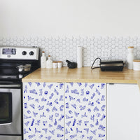 Rouleau papier adhésif décoratif adulte Kamasutra 69 OMY Stick-It appliqué sur porte de placard, revêtement repositionnable pour personnalisation de meubles et décoration intérieure