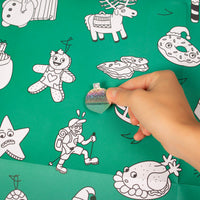 Detail of the OMY coloring poster drawings – Christmas world and festive characters