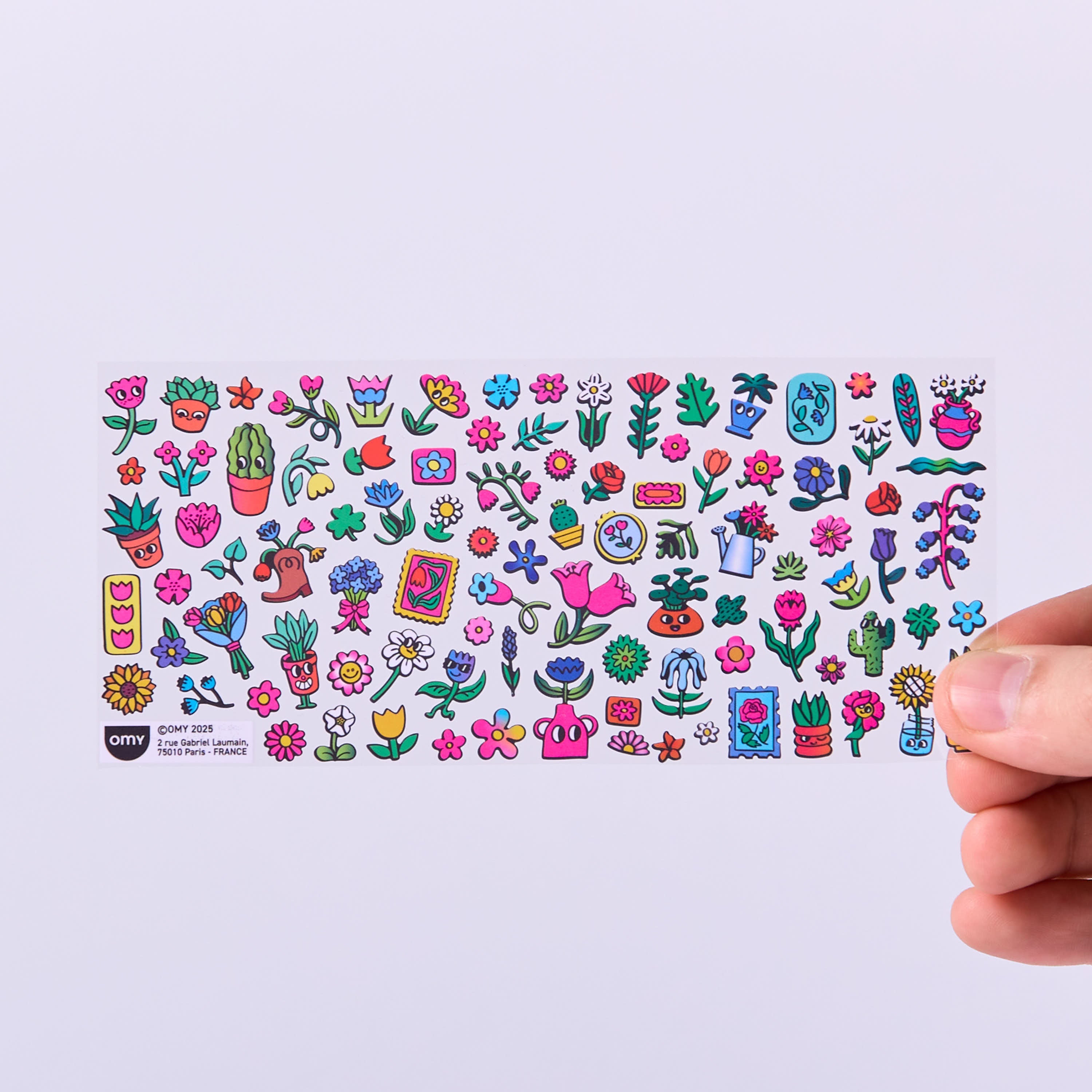 Fabulous Stickers Flowers sticker sheet with bouquets, plants and colorful flowers