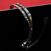 Casque audio décoré avec des stickers vinyle Sushi Shop OMY, motifs sushi colorés et gourmands