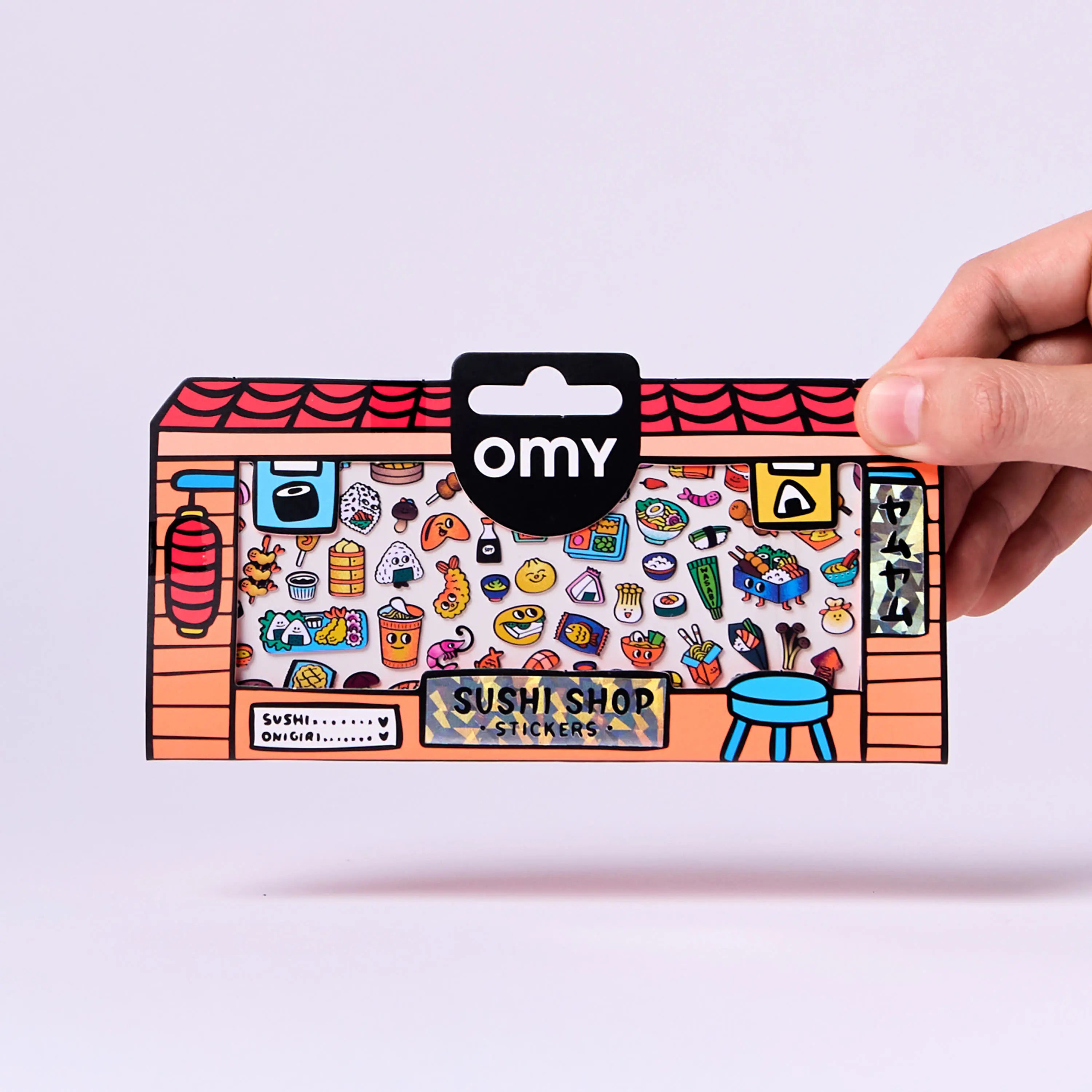 Boutique sushi shop stickers