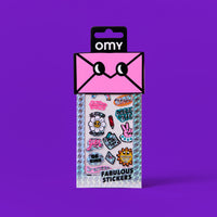 Fabulous Stickers Messages OMY, fluorescent and holographic vinyl stickers to stick anywhere