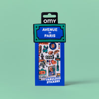 Fabulous Stickers Paris OMY, sticker sheet of holographic and fluorescent stickers inspired by Paris