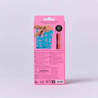 Dos du coffret Tattoo Art I Love You OMY, feutres tatouage temporaires avec pointe pinceau