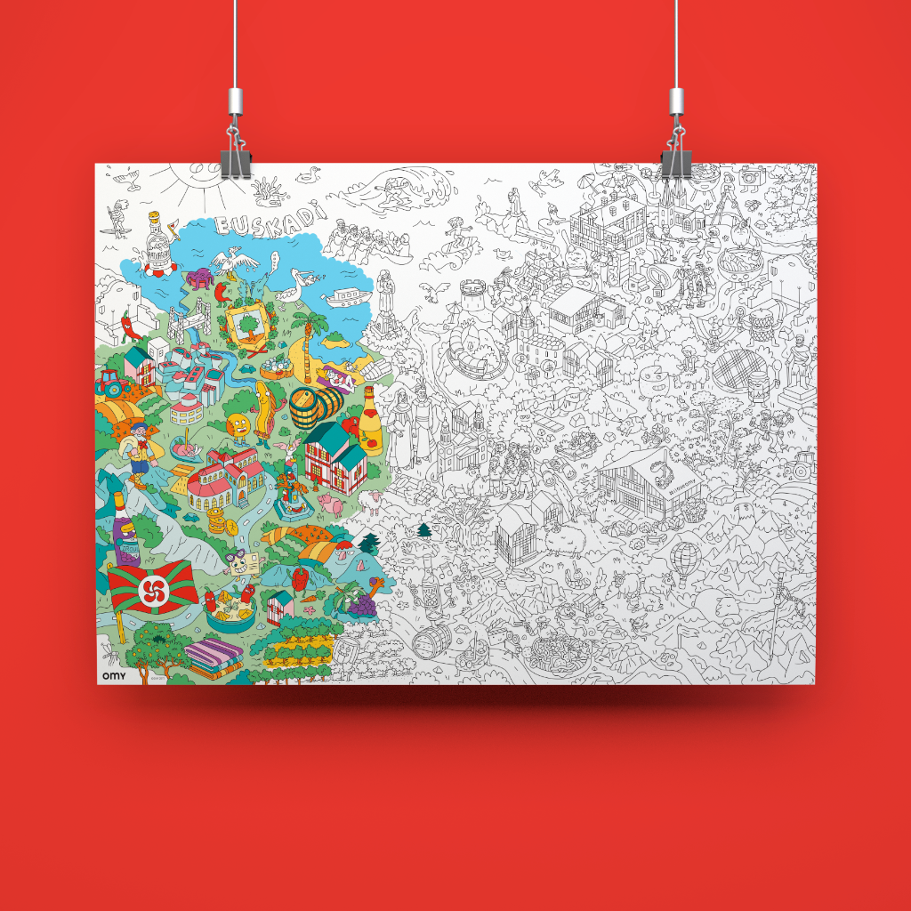 Giant coloring poster Basque Country