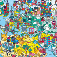 Colorier le monde avec OMY – Poster éducatif Atlas colorié, activité créative