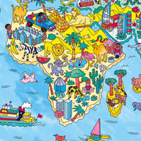 Carte d’Europe à colorier OMY – monuments, villes et détails amusants